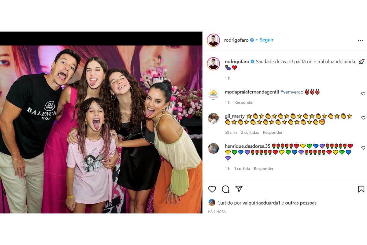 A família reunida no aniversário de Helena