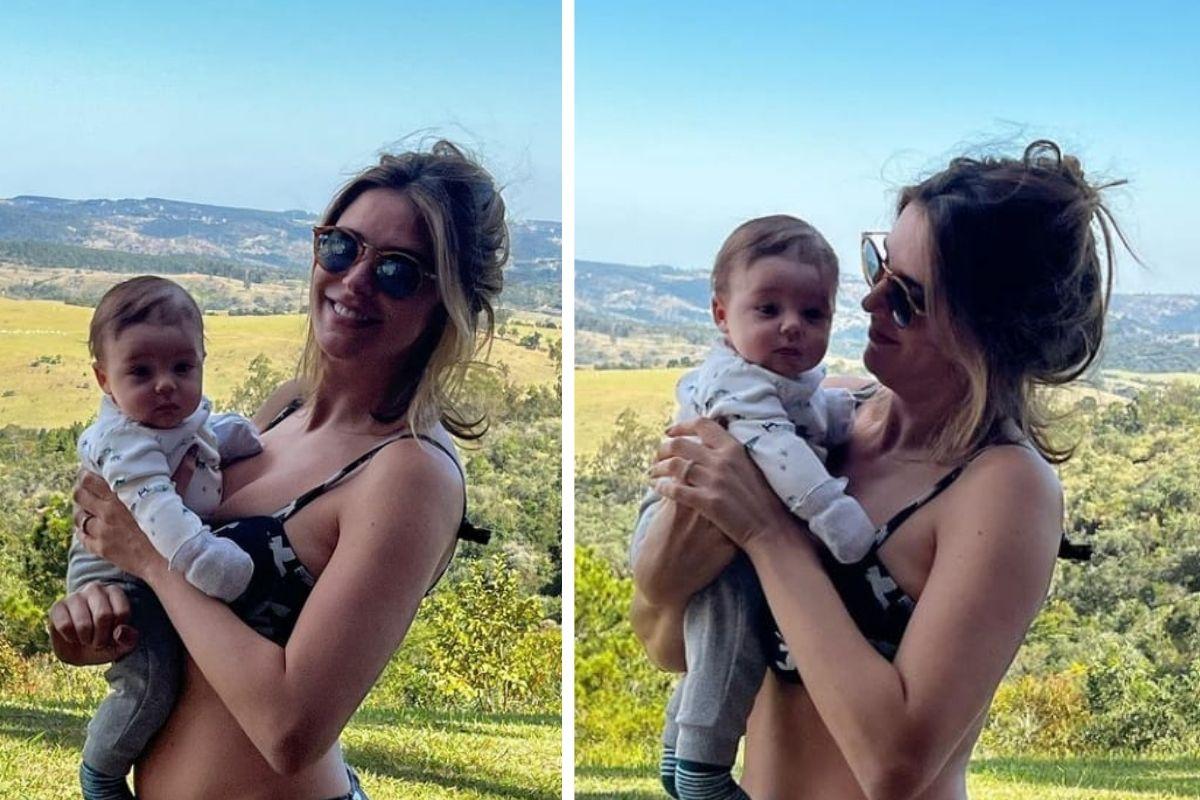 Rafa Brites com o filho
