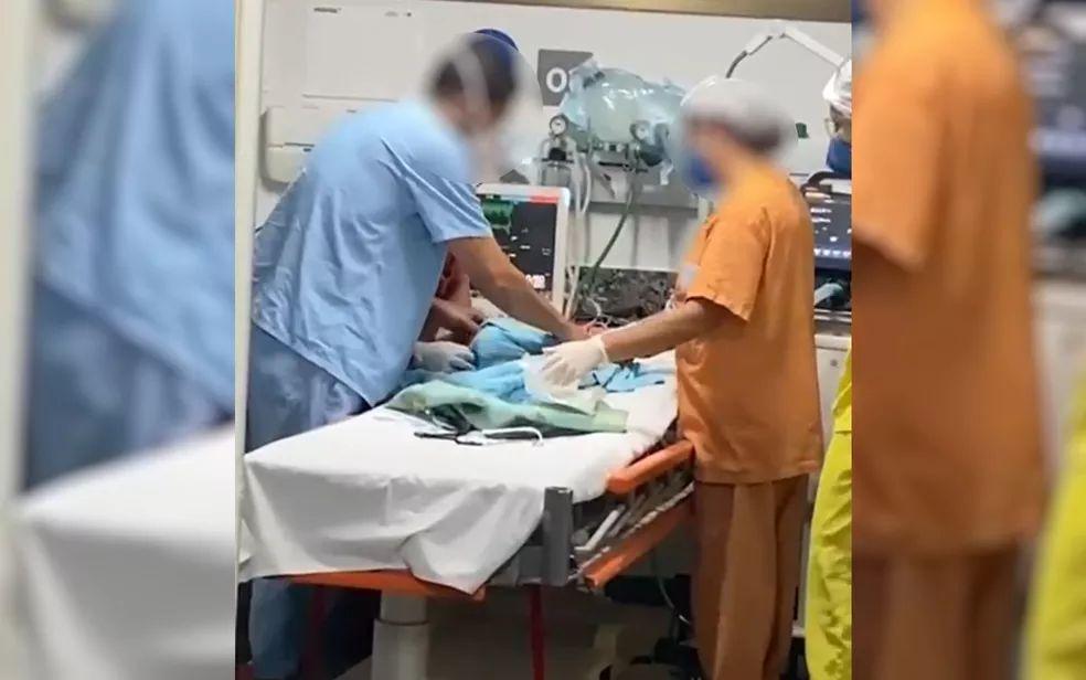 O bebê foi atendido na emergência do hospital