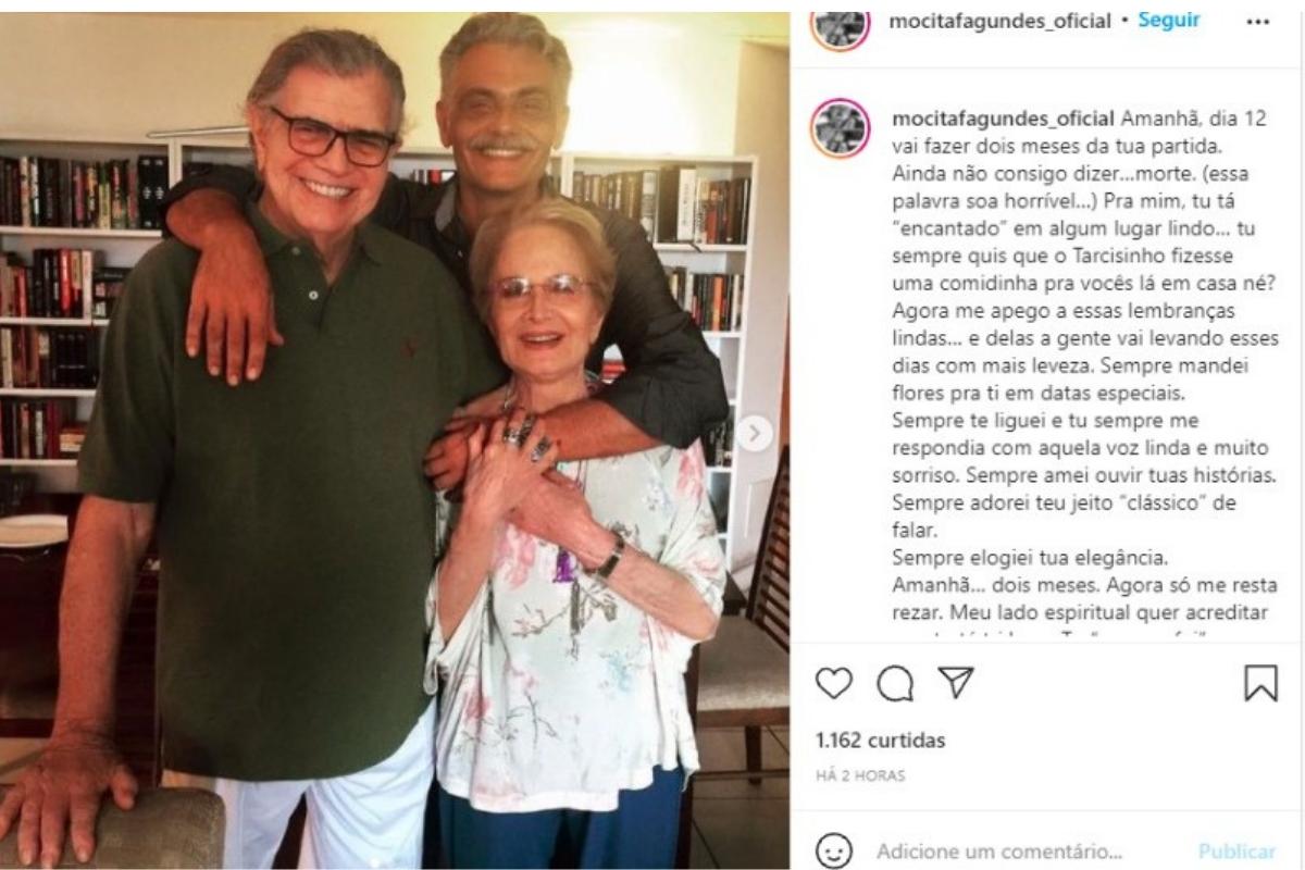 A nora de Tarcísio Meira fez uma homenagem para ele no Instagram
