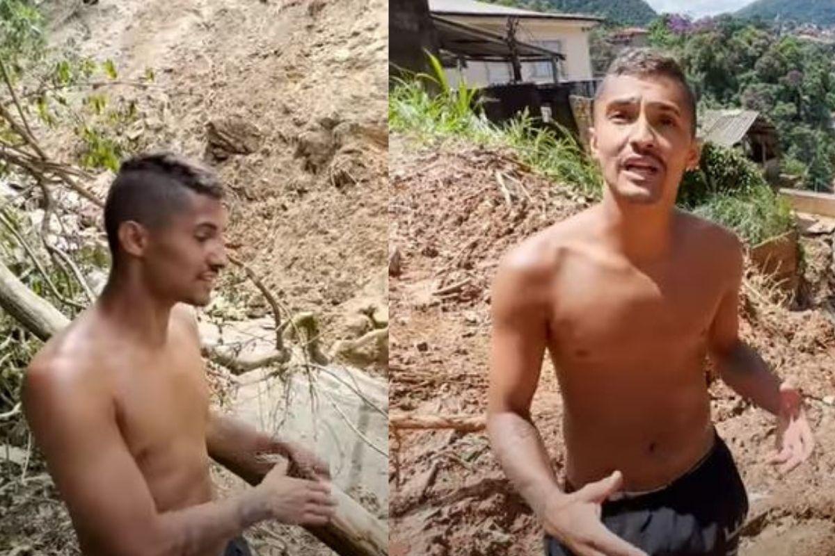 Juliano contou em detalhes como a cachoeira salvou a família do deslizamento em Petrópolis