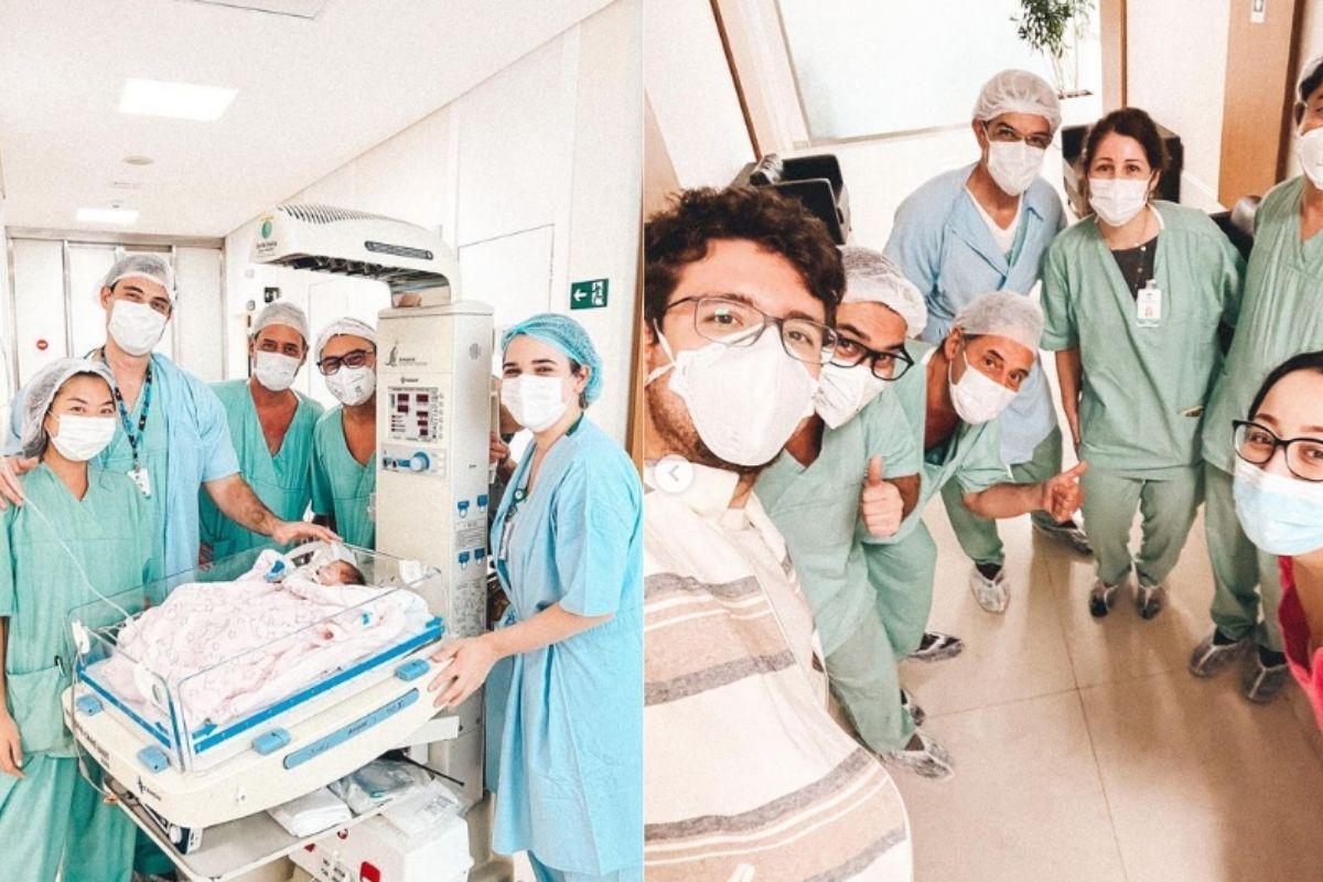 Camila Monteiro comemora sucesso na cirurgia da filha