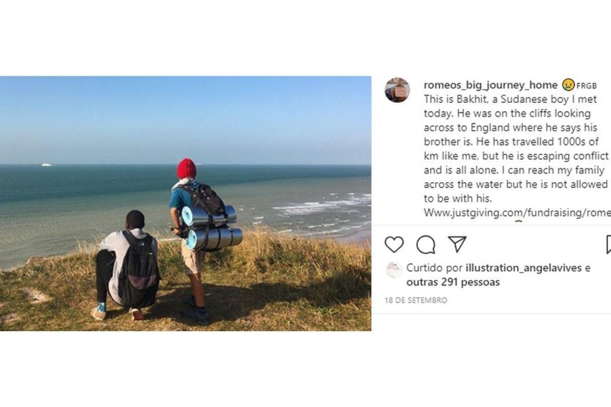 Romeu usou as redes sociais para conscientizar as pessoas sobre a situação dos refugiados
