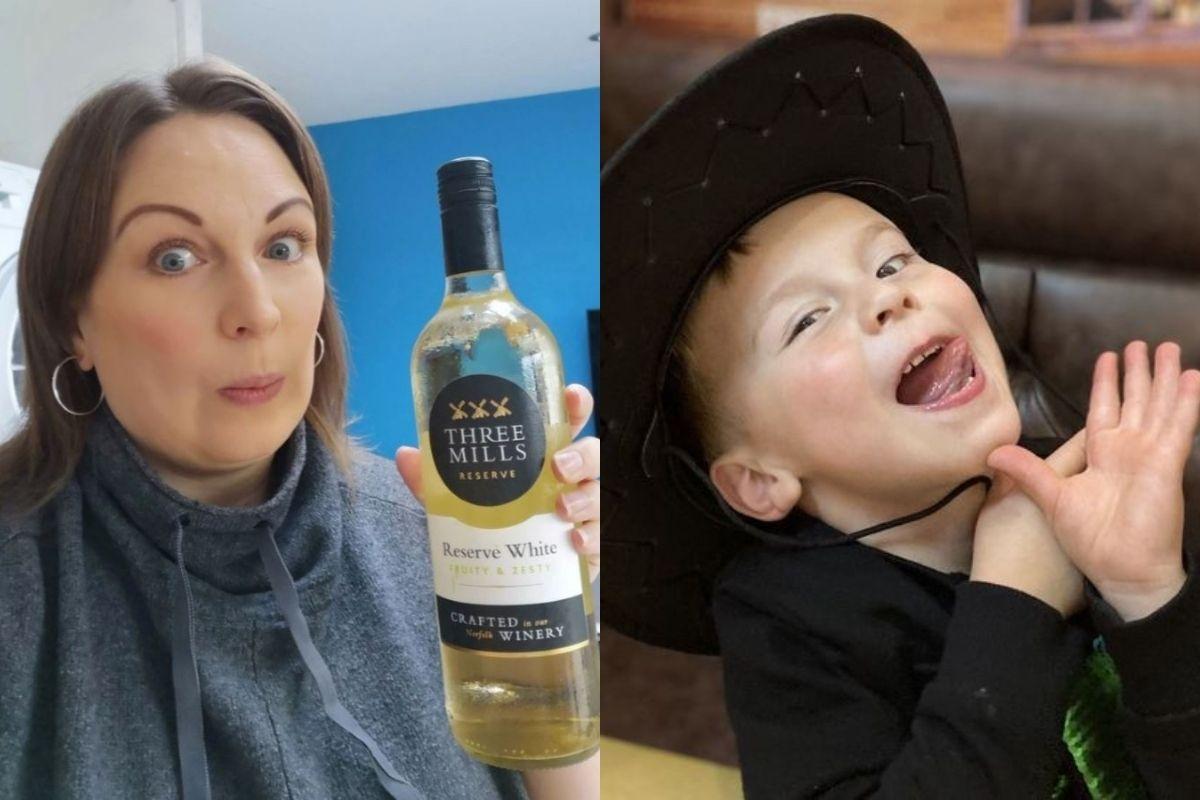 A mãe disse que não bebe na frente do filho