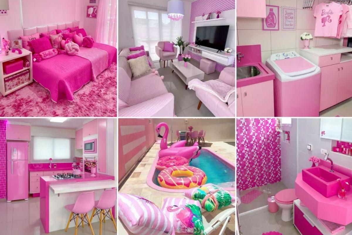 Mulher constrói casa inspirada na Barbie