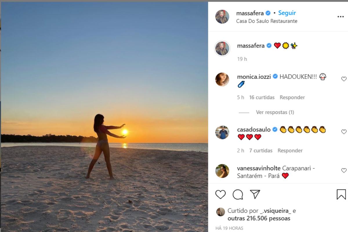 Registro publicado por Grazi Massafera no instagram pessoal da atriz