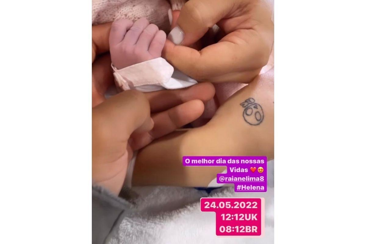O jogador anunciou nos stories
