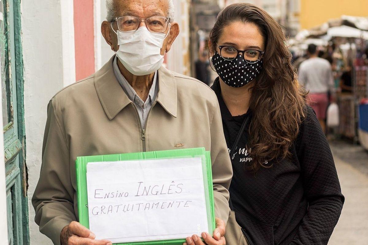 A fotógrafa divulgou o trabalho do professor