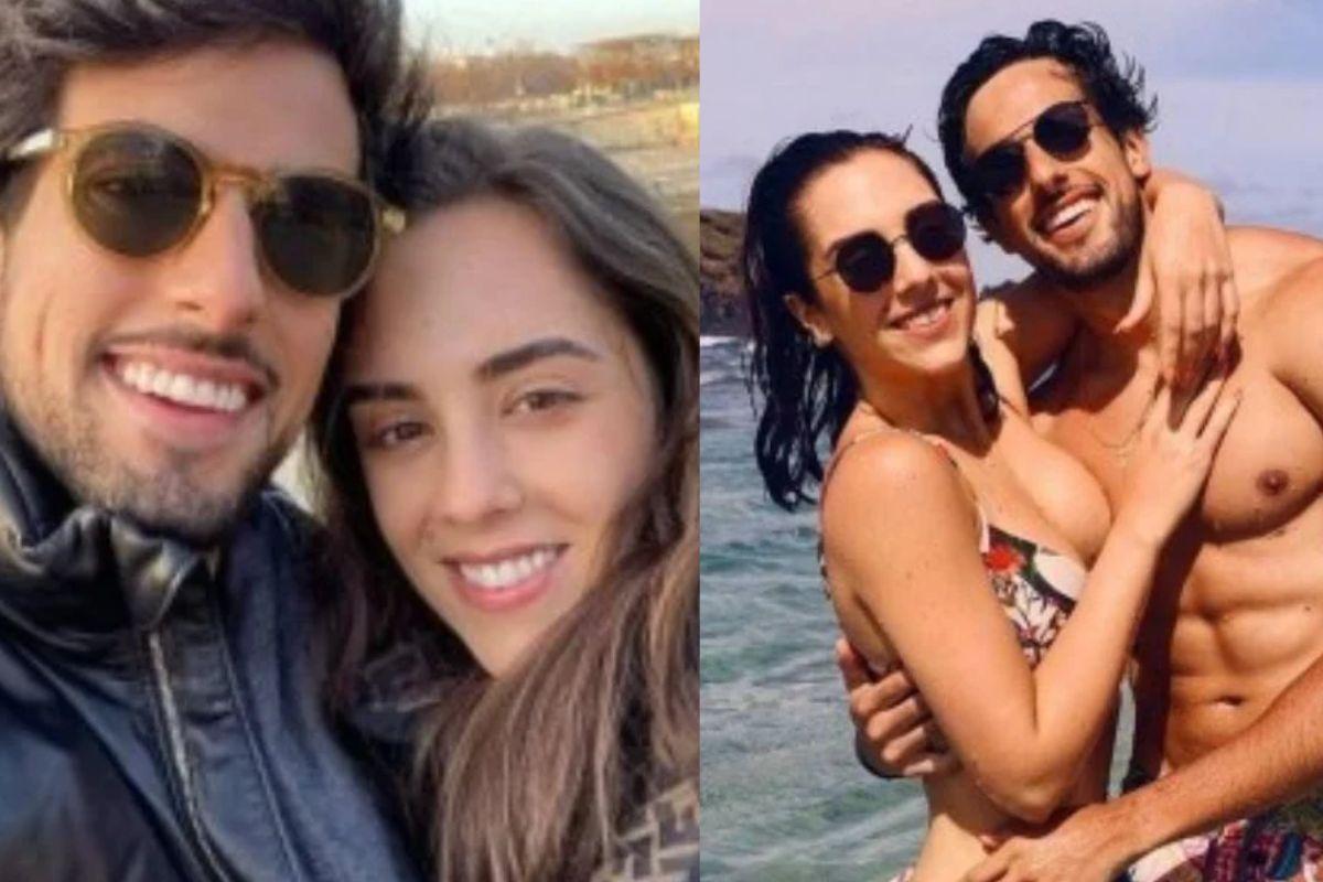 Lara Silva ao lado do namorado em viagem