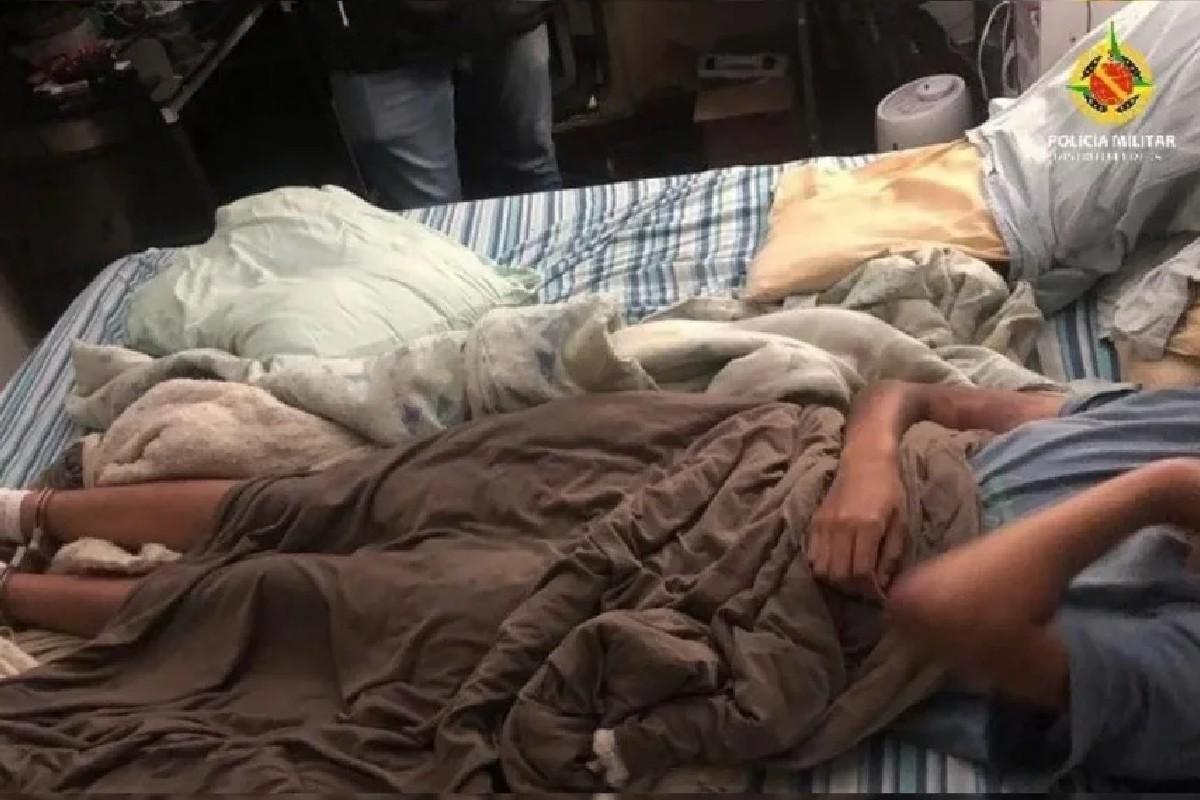 Menina resgatada de pedófilo que a colocou em mala
