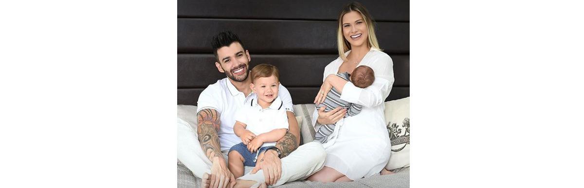 Gusttavo e Andressa são pais de Gabriel (1 )e Samuel, (3 meses)(Foto: Reprodução/Instagram)