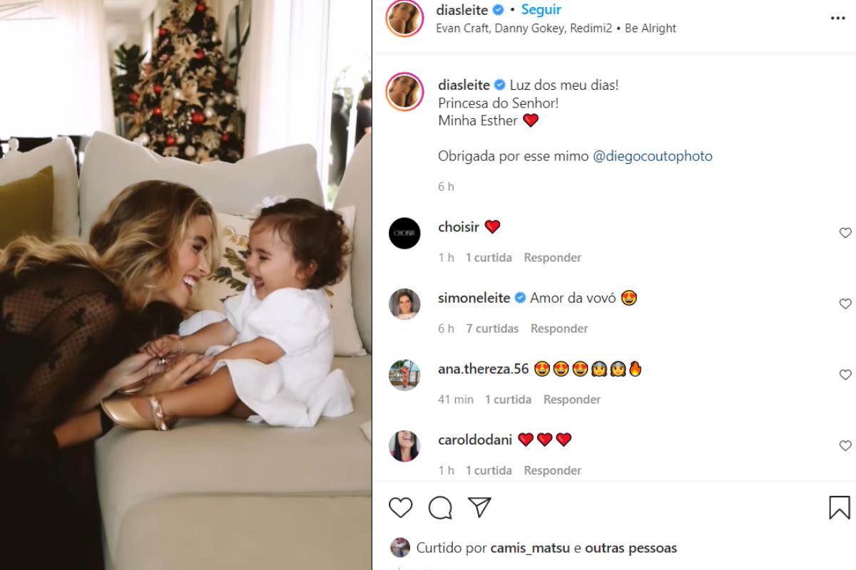 Mãe e filha trocaram sorrisos no vídeo compartilhado