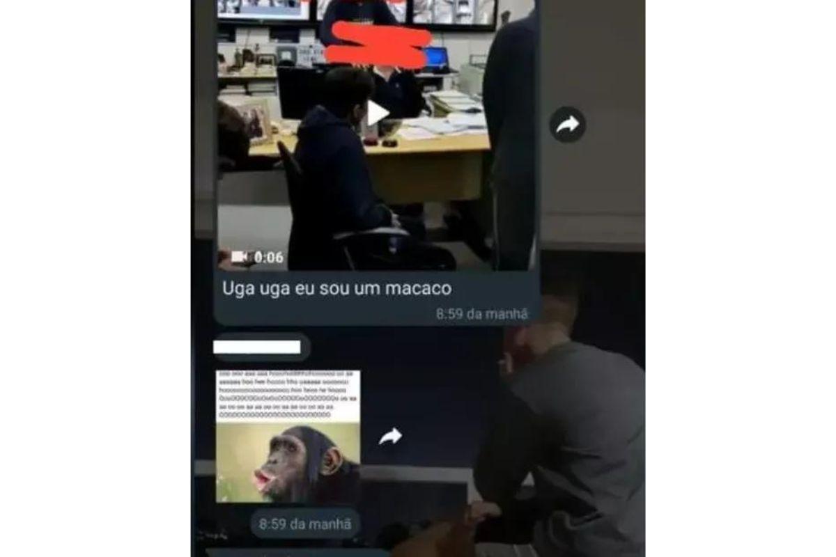Alunos realizam ataques racistas a estudante de 18 anos através de mensagens em grupo (Foto: Reprodução/G1)