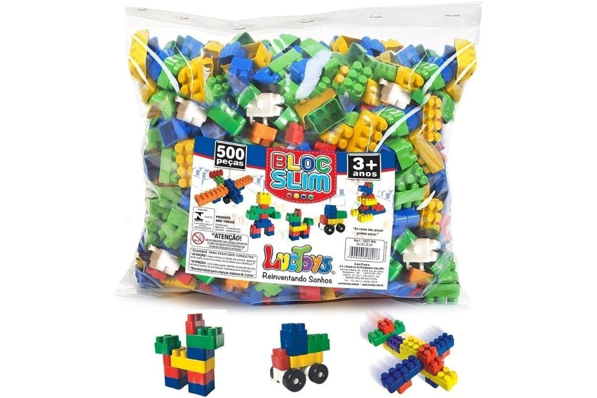 Presente para Dia das Crianças: De Bloco De Montar Bloc Slim Colors - Luc Toys