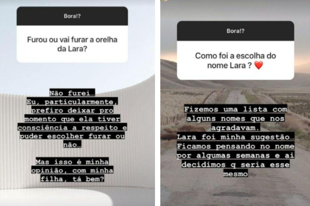 Monica Benini fala sobre decisão de não furar a orelha da filha