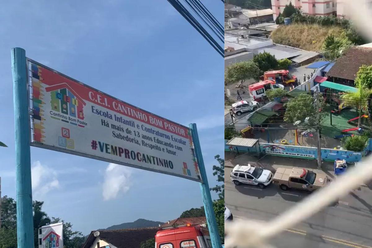 Faixada da creche de Blumenau