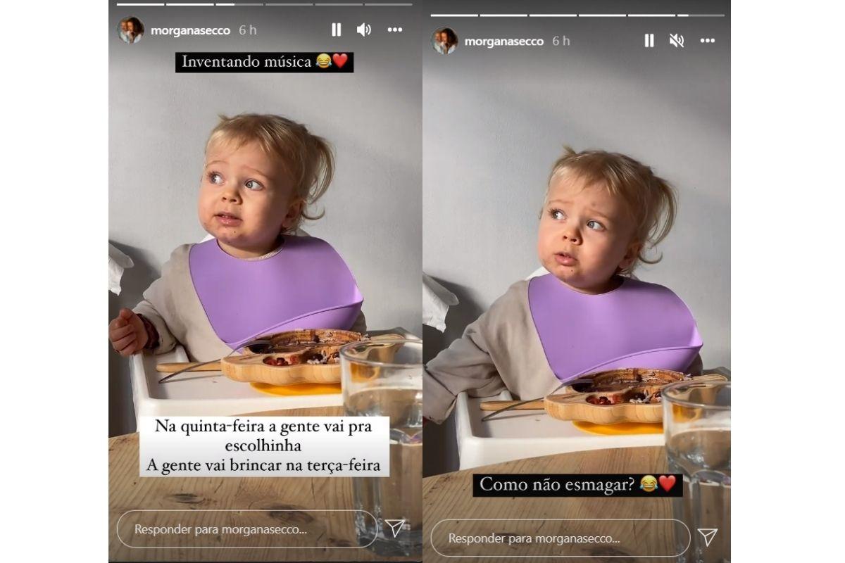 Alice inventando uma letra de música