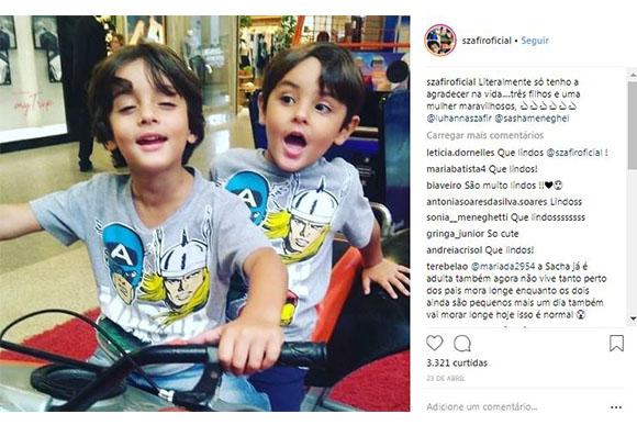 Filhos de Luciano Szafir e Luahanna Melloni (Foto: Reprodução/ Instagram @szafiroficial)