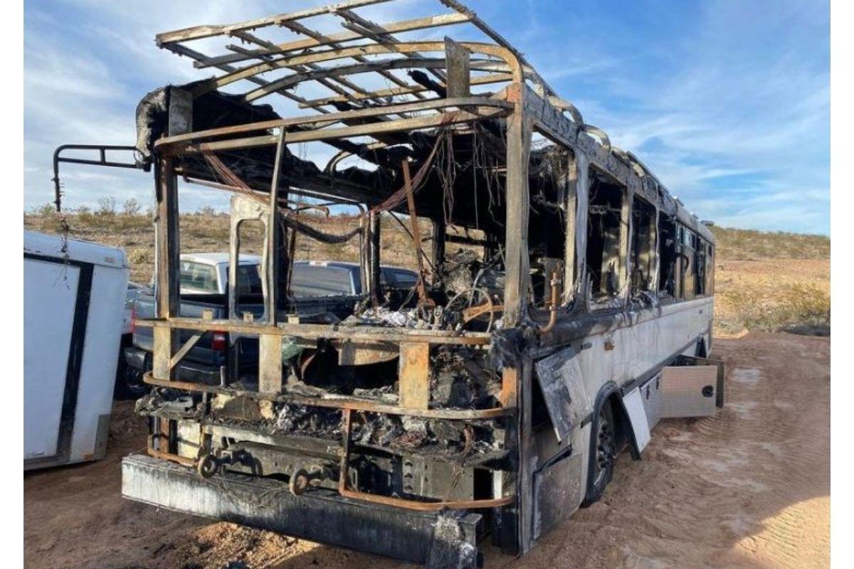 O ônibus chegou a explodir