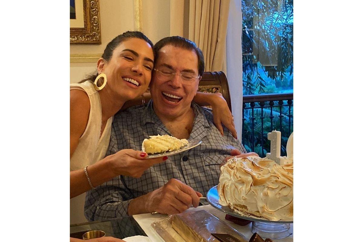 Patrícia Abravanel comemora aniversário do pai