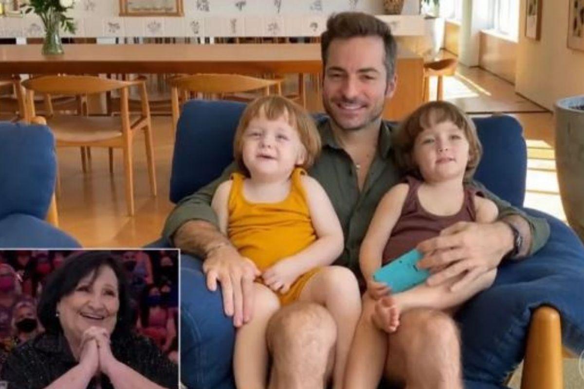 A mãe de Paulo Gustavo se emocionou com o recado dos netos
