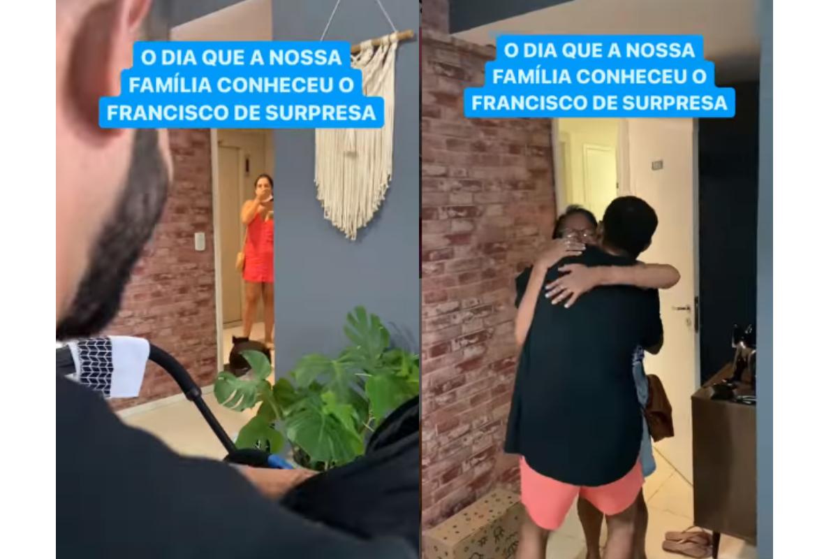 Vídeo emocionante mostra familiares conhecendo o filho adotivo depois de meses na fila de espera