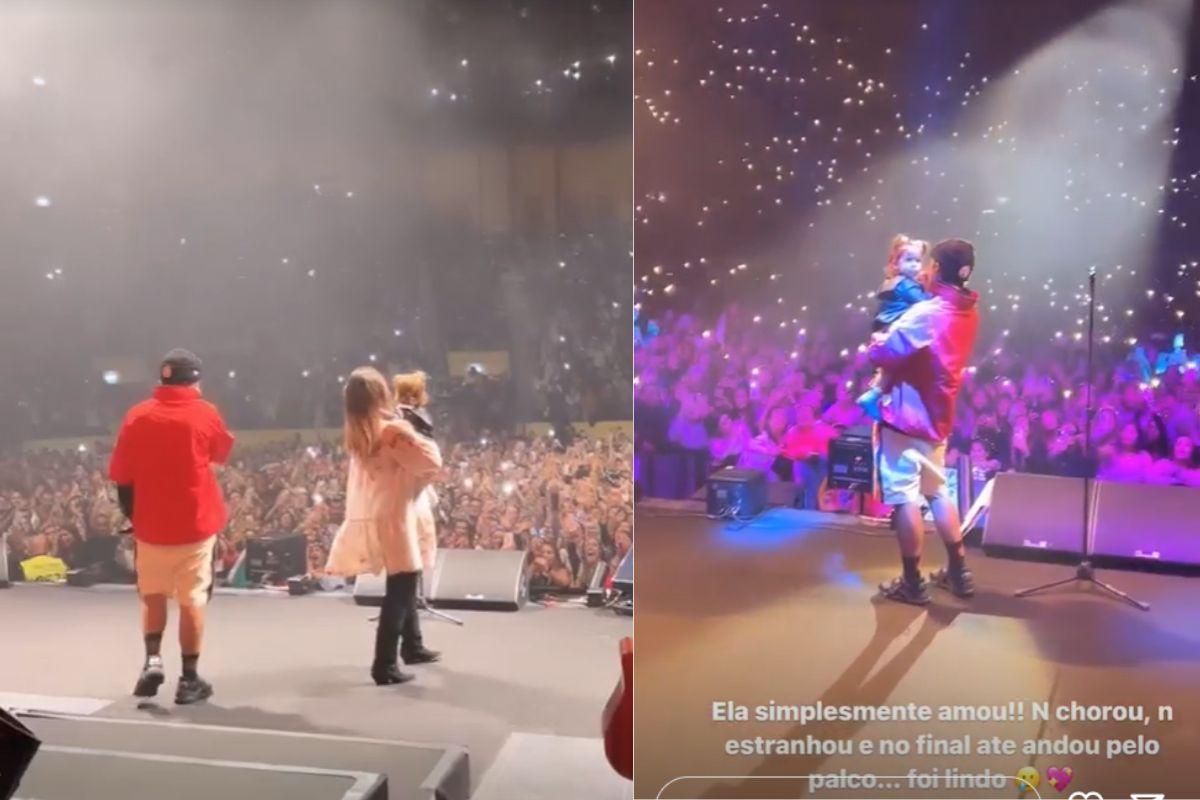 Virginia leva filha para o palcoVirginia leva filha para o palco