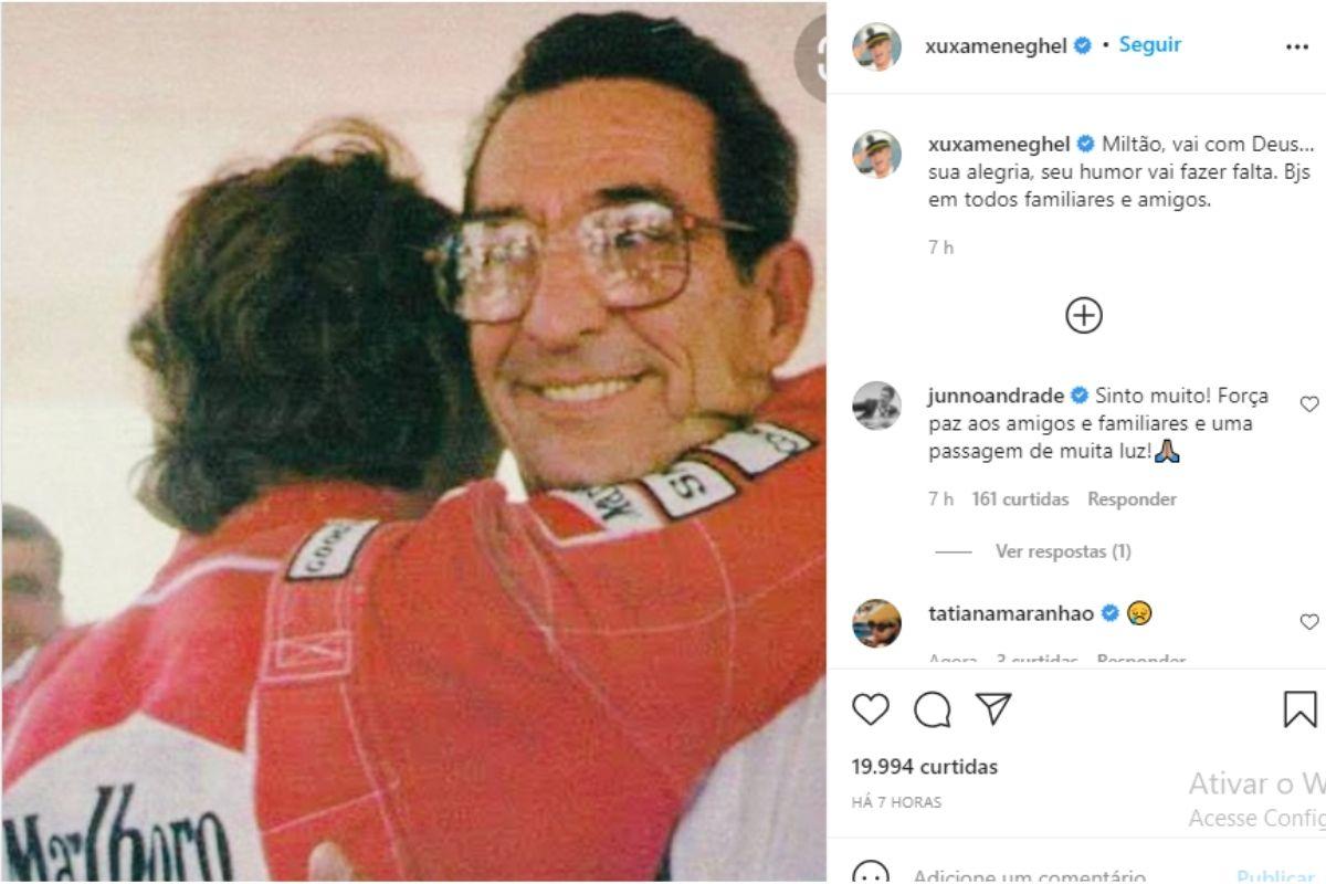 Xuxa se pronunciou sobre a morte do pai de Ayrton Senna