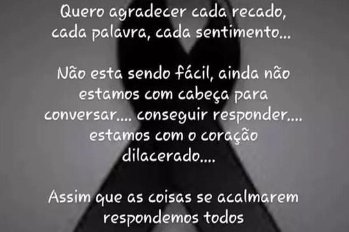 Depois de 4 dias do acidente em que menina caiu do 12° andar de prédio, tia se pronuncia em rede social