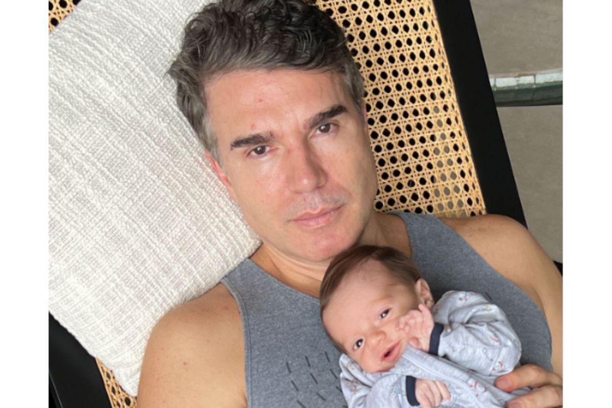 Jarbas Homem de Melo com seu filho com Claudia Raia