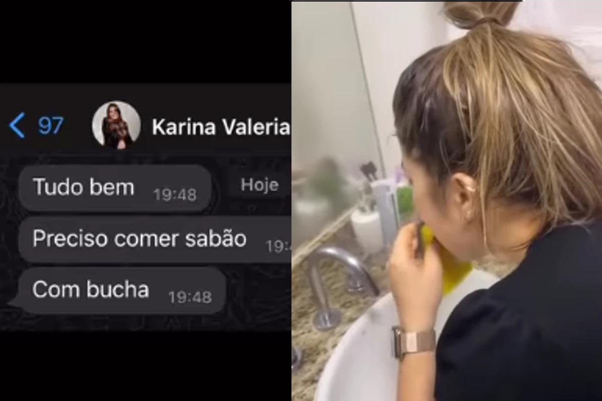 mensagem da mulher avisando o marido sobre o desejo de gravida e o momento em que come a bucha