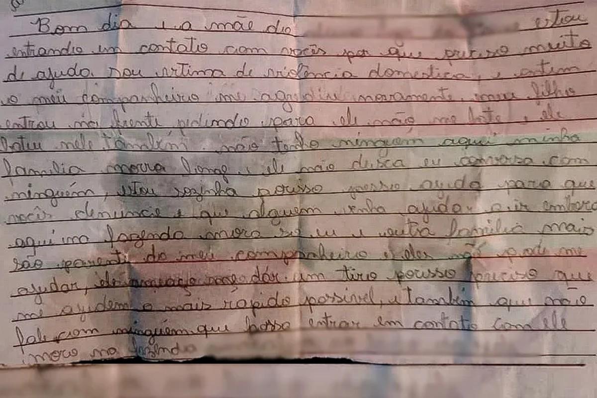 Mãe pede socorro de violência doméstica e cárcere privado por bilhete para escola de filho