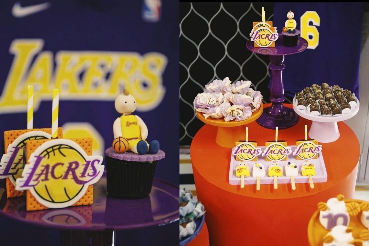 A decoração foi baseada em um time de basquete americano