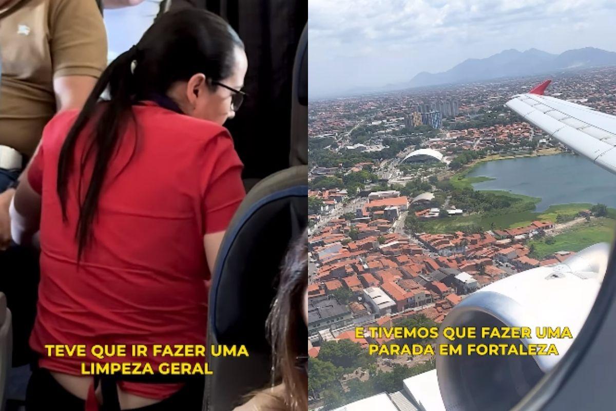 Pai conta sobre diarreia do filho que fez o avião pousar