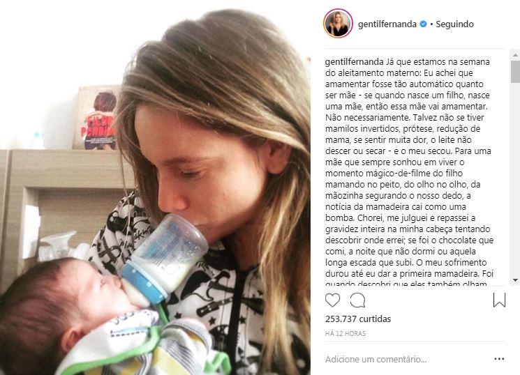 (Foto: Reprodução/Instagram @fernandagentil)