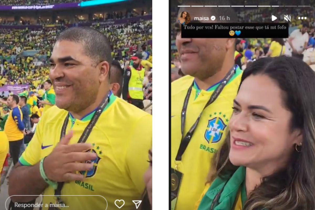 Maisa Silva leva os pais para verem jogo (1)