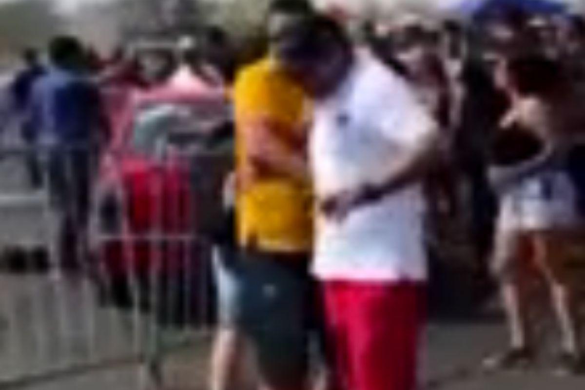 Momento em que ocorreu acidente