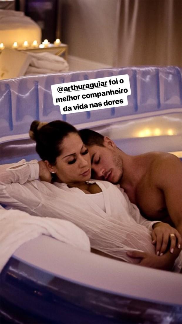 Mayra Cardi compartilha fotos momentos antes de dar à luz Sophia (Foto: Reprodução/Instagram)