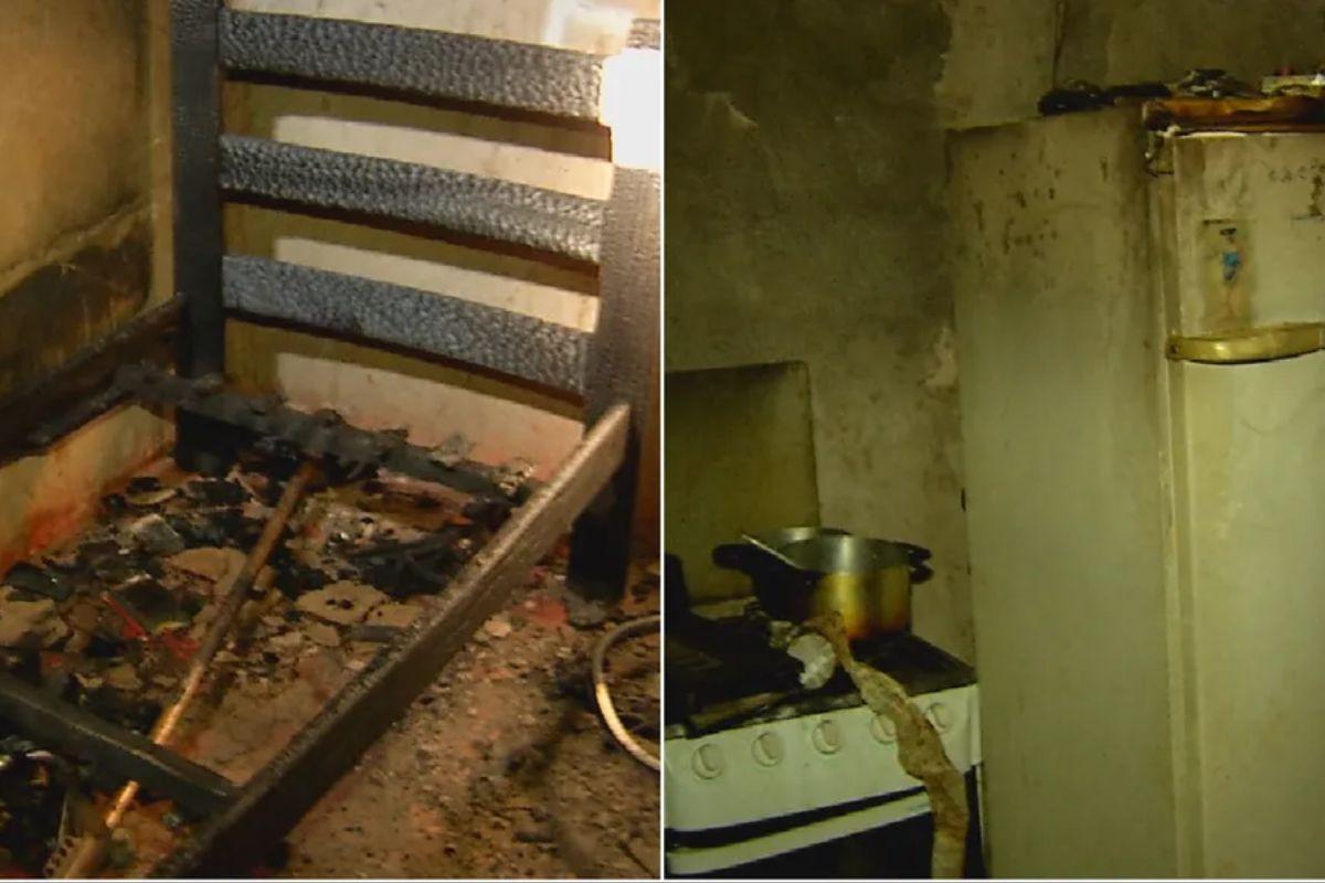 O pai acredita que um dos filhos tenha causado o incêndio de forma acidental