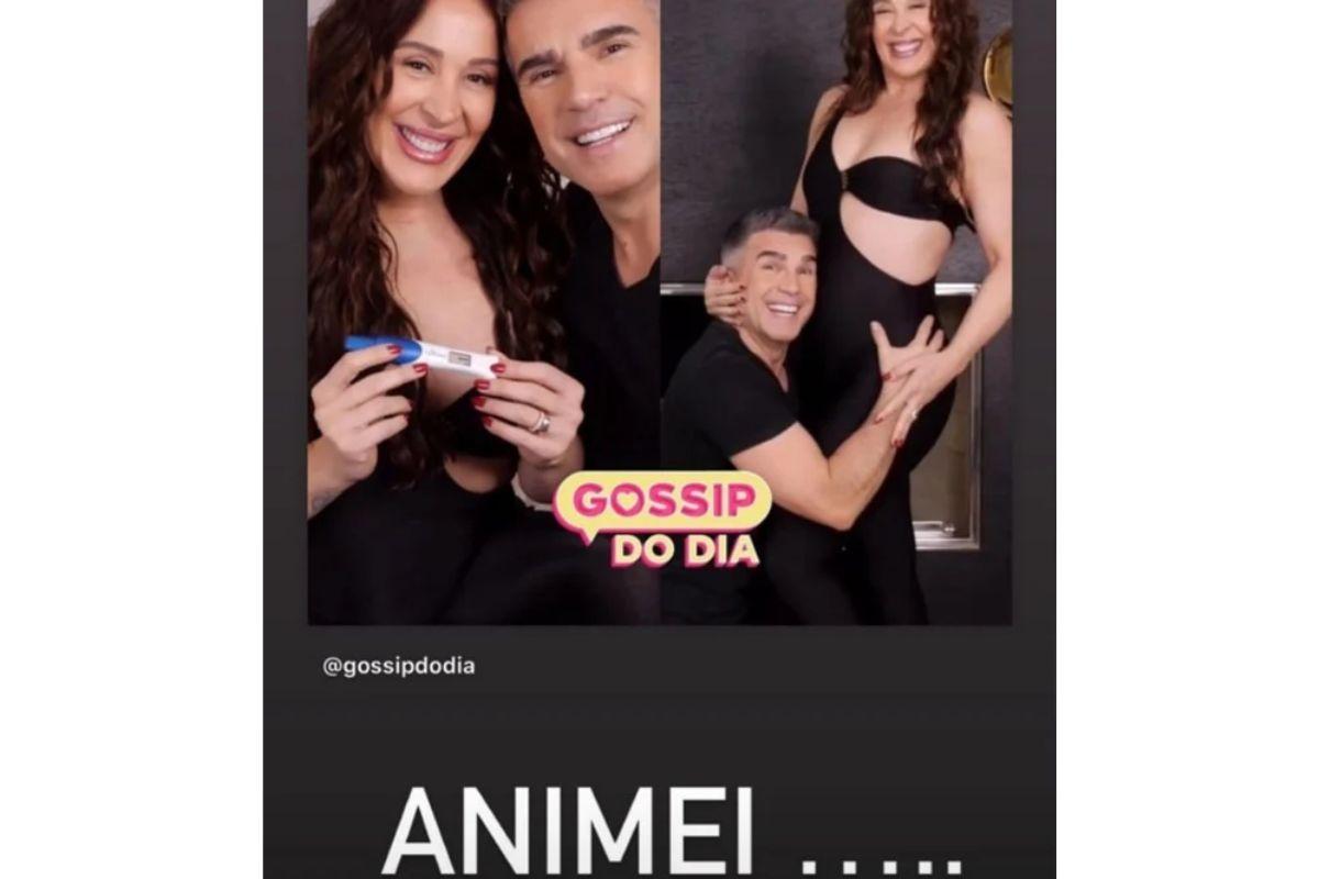 Poliana Rocha compartilhou a notícia da gravidez de Claudia Raia