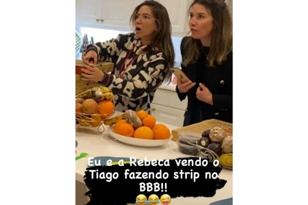 Patrícia e Rebeca reagiram à cena