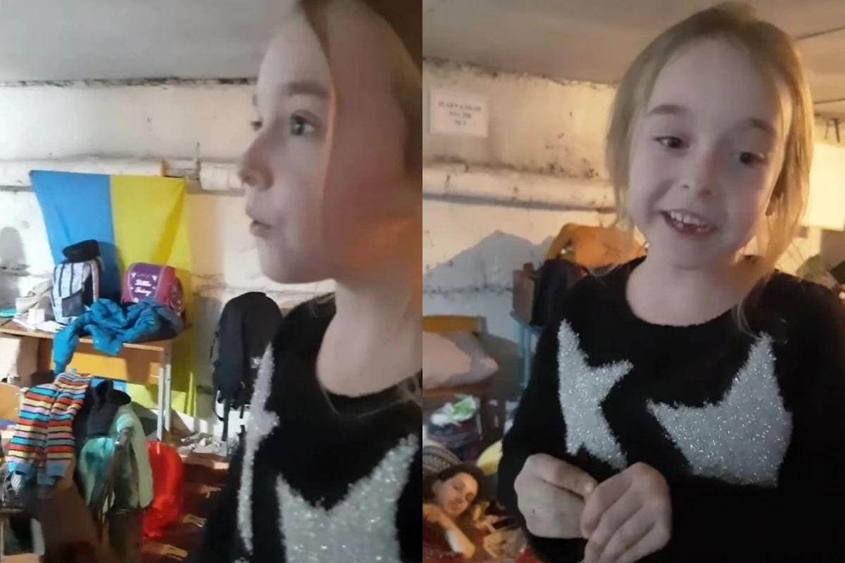 Amelia viralizou cantando 'Let it go' em um bunker na Ucrânia