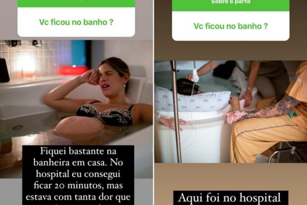 Shantal respondeu diversas perguntas sobre o parto