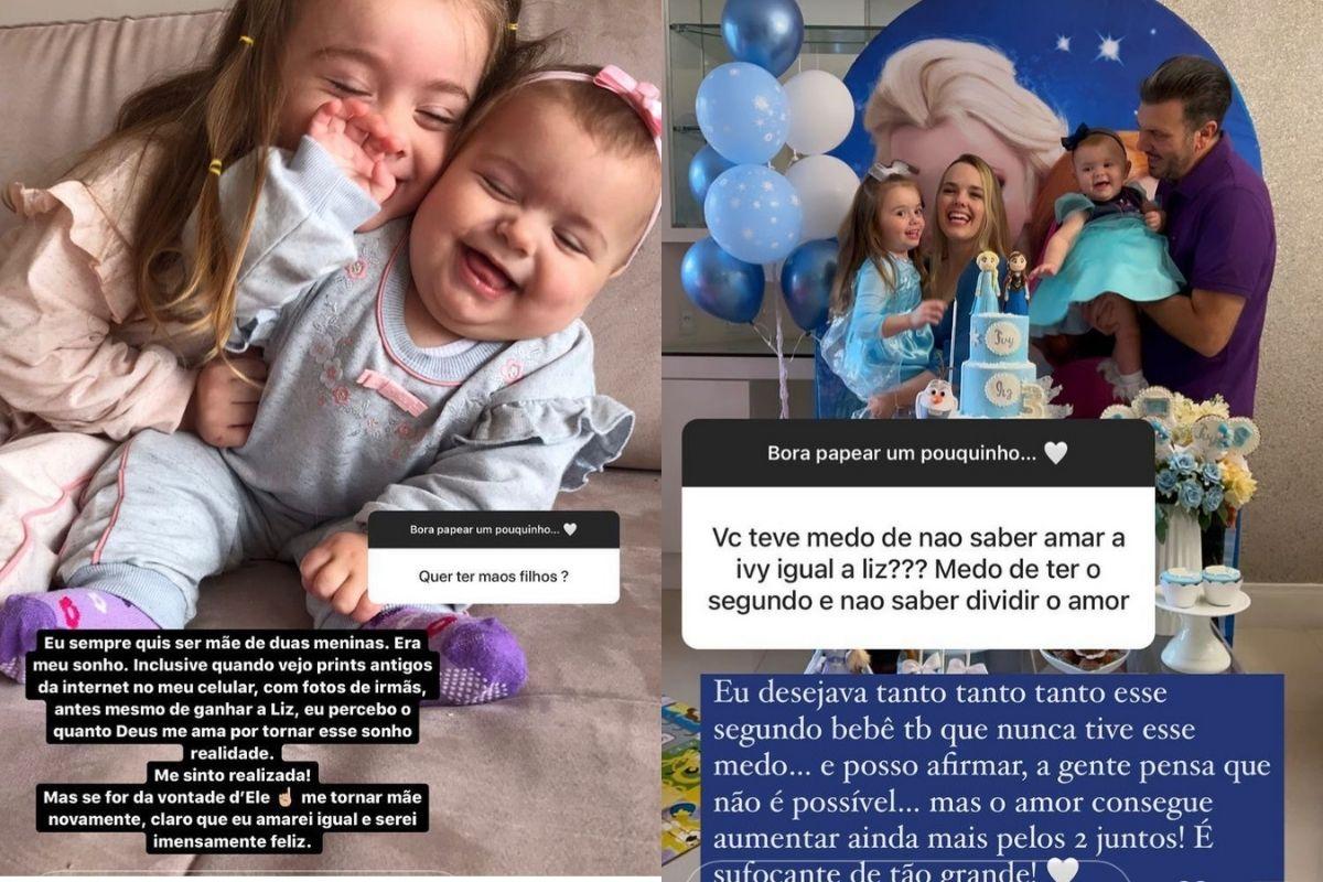 Thaeme mostra momento com as filhas e conta se a família vai aumentar