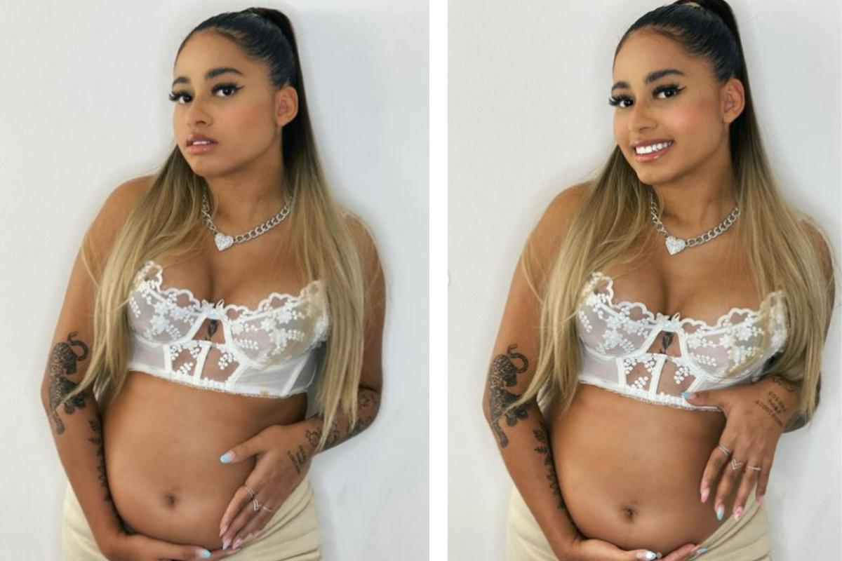 MC Loma mostra tamanho da barriga no 4° mês de gravidez