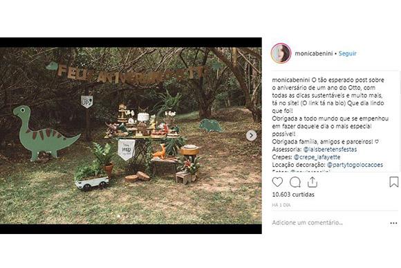 Monica Benini compartilhou com seus seguidores fotos do primeiro anversário de Otto (Foto: Reprodução/ Instagram @monicabenini)