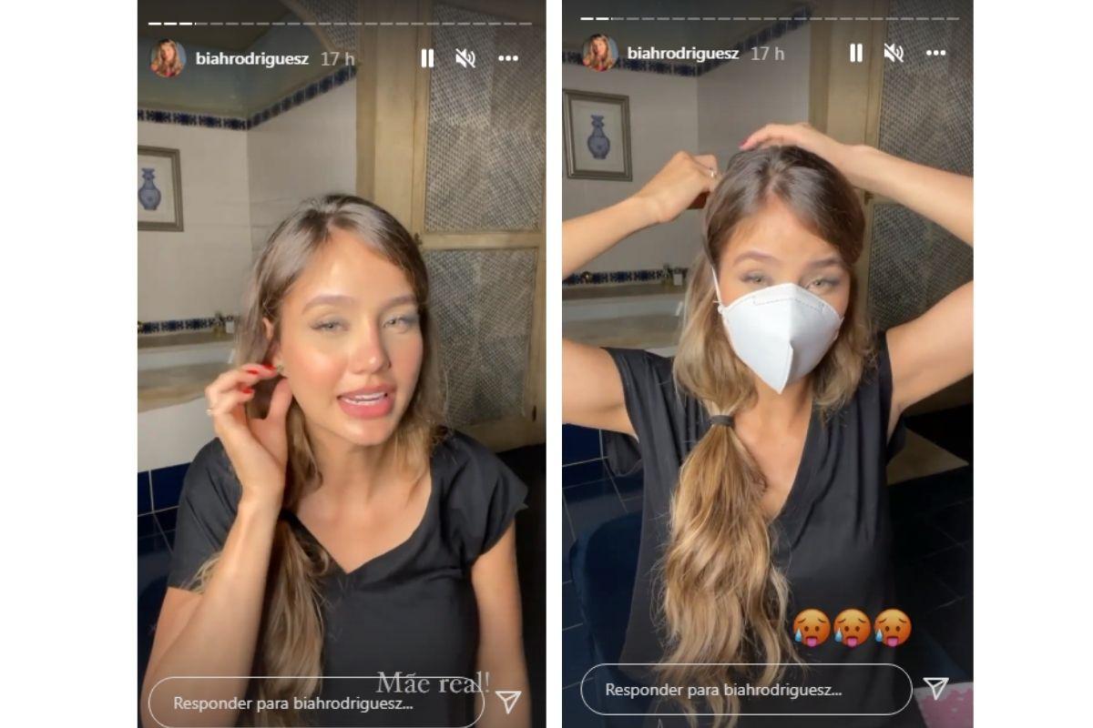 Biah Rodrigues brinca ao mostrar a "situação" de mãe