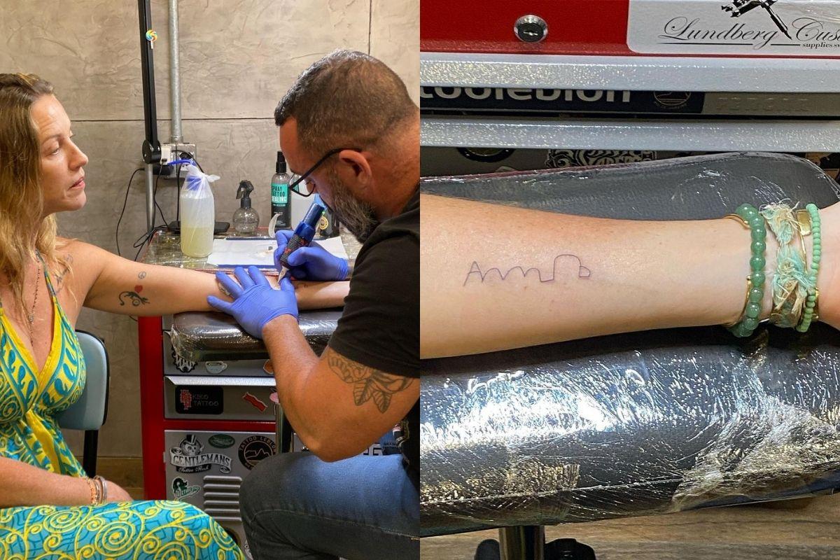 Luana Piovani tatuou uma frase escrita pela filha