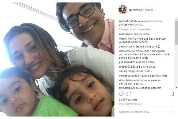 Sasha, Mikael e David, filhos de Luciano Szafir (Foto: Reprodução/ Instagram @szafiroficial)