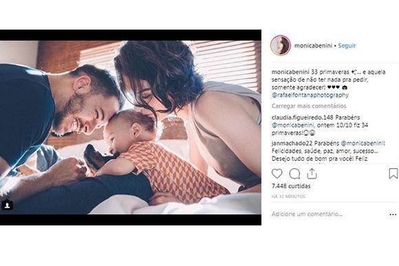 Monica Benini comemora aniversário ao lado da família (Foto: Reprodução/ Instagram @monicabenini)